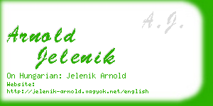 arnold jelenik business card